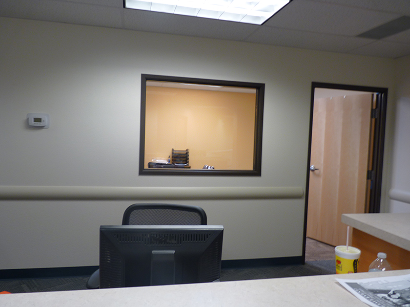 Mostrador de citas de la clínica Monte Vista